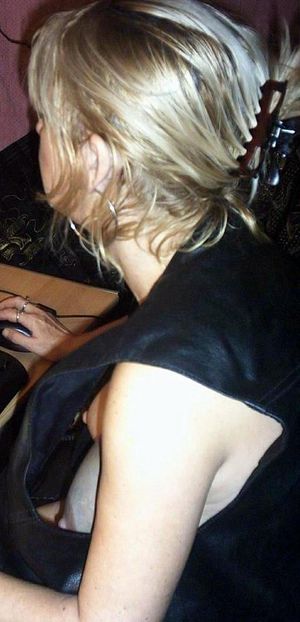 Double bonus â€¦ two tits seen through one armhole â€¦