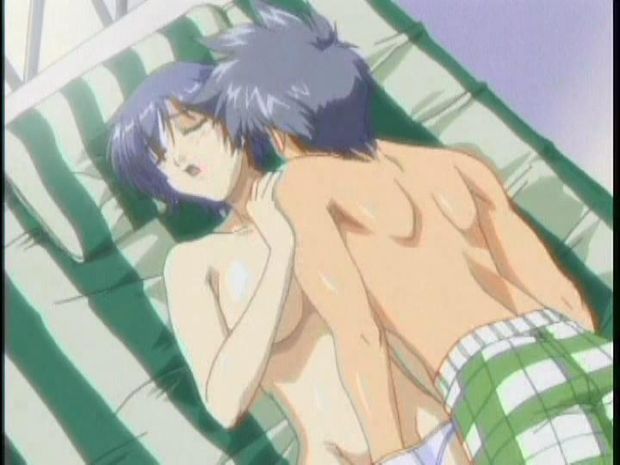 Hentai teen couple getting to third base, cute petite anime girl enjoying foreplay