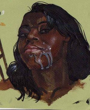 Amazing big load hentai photo with lovely black