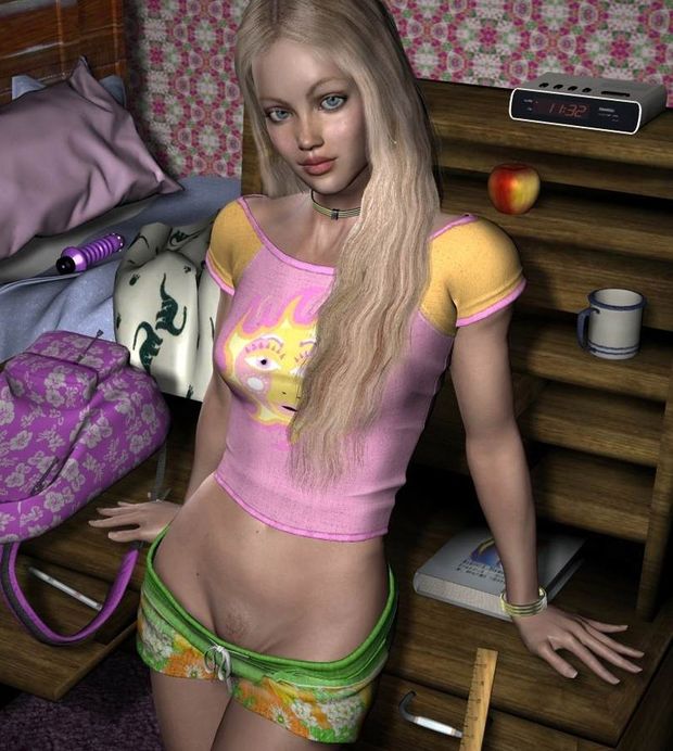 Amazing hentai picture with superb blonde