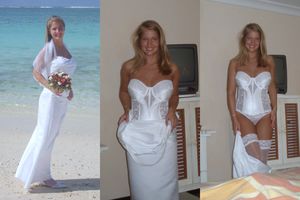 Wedding dress on off