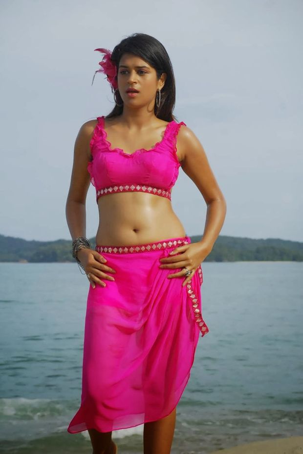 Shraddha Das Hot Photos in Pink Bikini at Beach