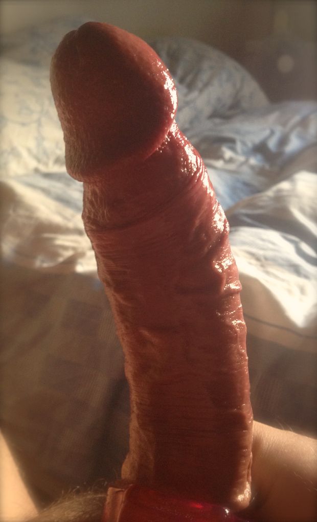 Lubed up hard cock!