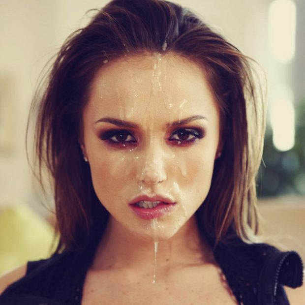 Amazing cum in the face pic with a beautiful teen