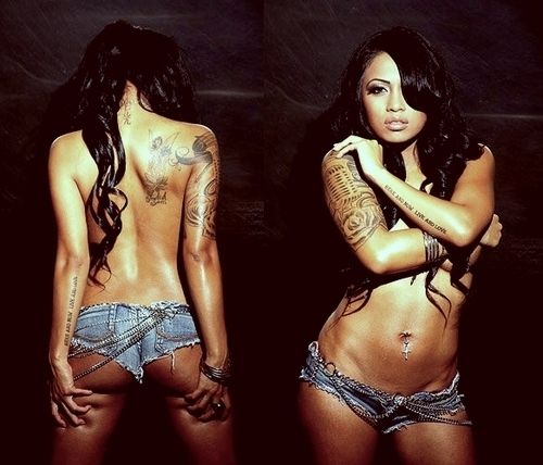 Gorgeous dark-skinned rack in a hot photo