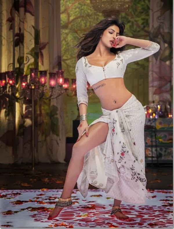 Priyanka Chopra Looks Seductive in White Choli And Dhoti