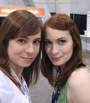 Veronica Belmont and Felicia Day