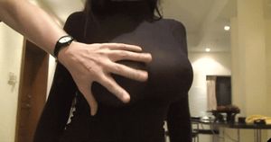 Gorgeous brunette big tits in amazing gif picture