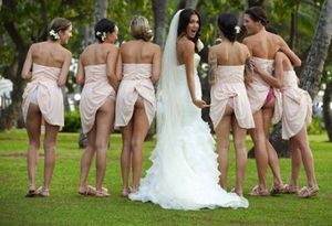 bridesmaids flashing ass