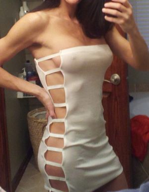 Nice Tight White Dress... With Pokies!