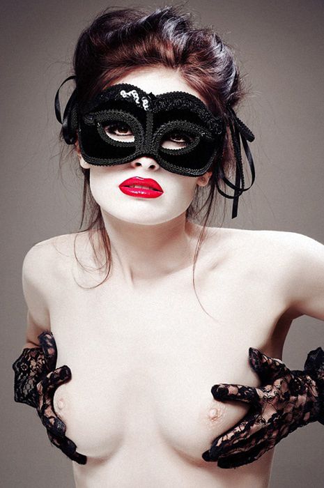 venitian mask and lace