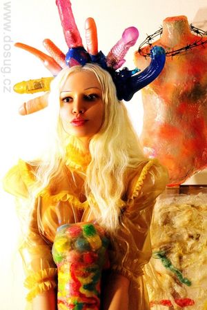 Vasilia in a dildo hat