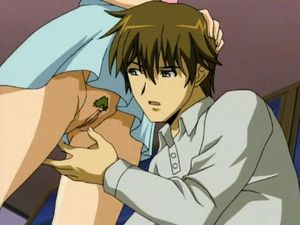 Fingering tight hentai teen pusy