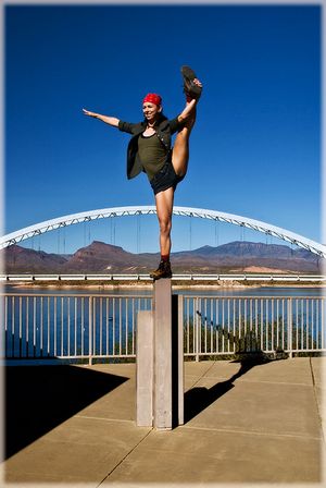 roosevelt vertical split by Mary AD on Flickr. flexible gymnast girls and contortion circus - girls4contortion.com