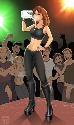 Cum drinking from a glass