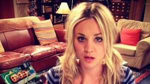 Kaley Cuoco sporting what appears to be that "freshly fucked" look
