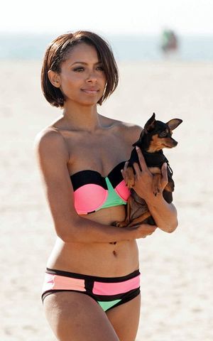 Kat Graham boobs in bikini