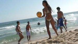 The hawt micro bikini of this dilettante doll is hardly covering her wonderful body goods