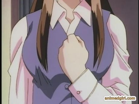 Shemale hentai gets sucking stiff dick and squeezing tits