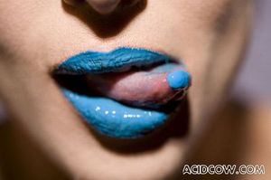 Blue lipstick