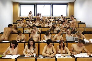 Group of girls learning about fucking