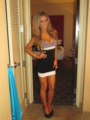 beautiful babe in short dress