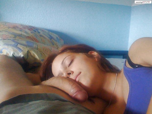 Sleeping on his cock.