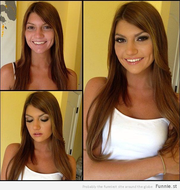 With and without makeup- Gimme gimme