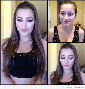 With and without makeup- Clearly I'm only posting the good ones. If you want to see the fails of the 40, check the source.