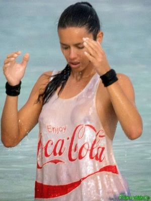 coca cola wet shirt