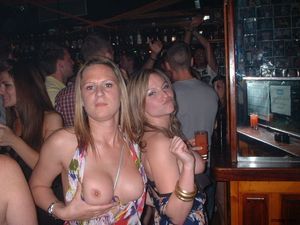 Flashing at a bar