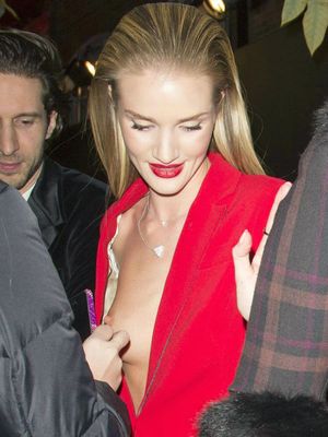 Rosie Huntington-Whiteley Nip Slip and Sideboob at British Fashion Awards in London