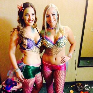 naughty sluts dressed up for a rave