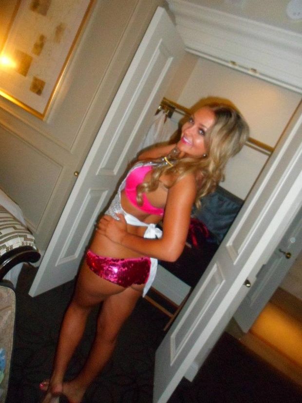 sexy slut at party showing her ass
