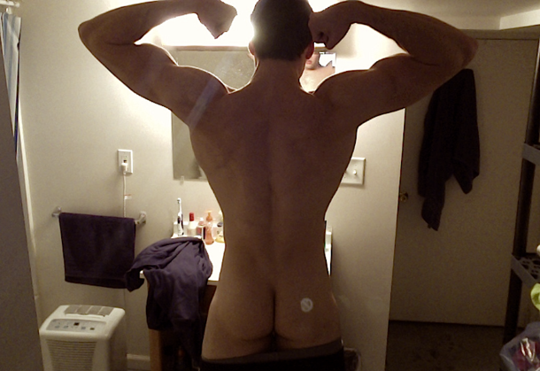 My shoulders and yes the light gave me a tattoo