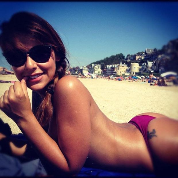 Hot euro chick on the beach