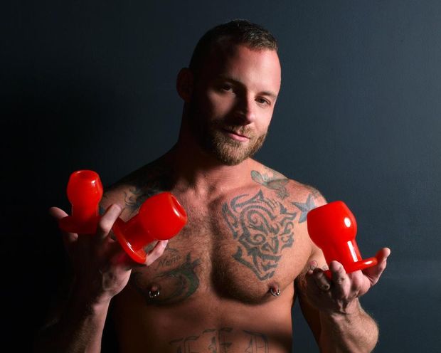 gay porn star Derek Parker (real name: Joel Greenwood)