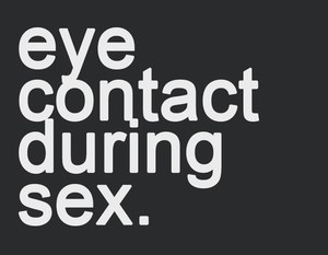 eye contact during sex