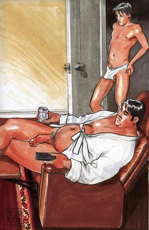 when I started living with myDAD,he told me is man's house.rules 1without much clothing 2porn channel all the time.3 Always jeck off withDAD