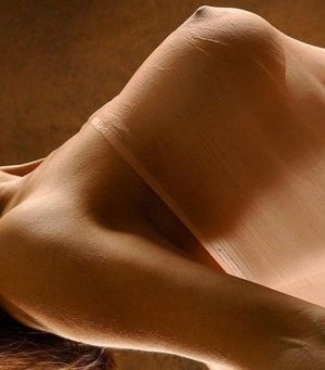 Beautiful curves under sheer fabric