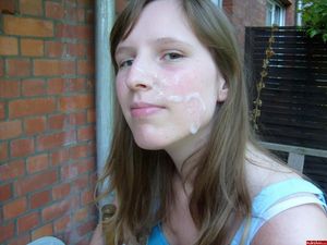 daddys little girl with cum on her face