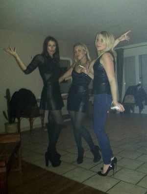 Hot euro chicks on dancefloor