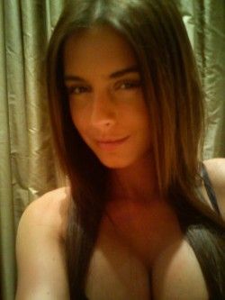 Alexa Varga selfy with hot cleavage fully clothed