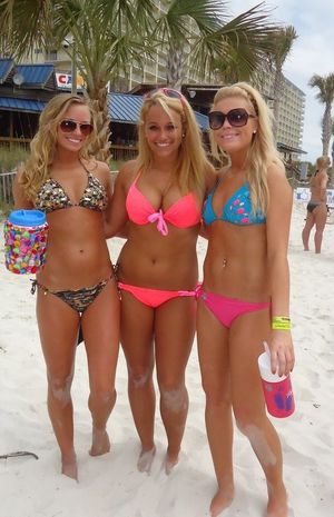 Bunch of college sluts at the beach.