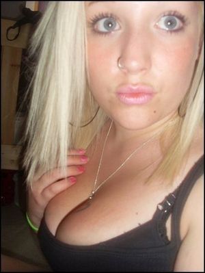 Sexy teen blonde with nose ring