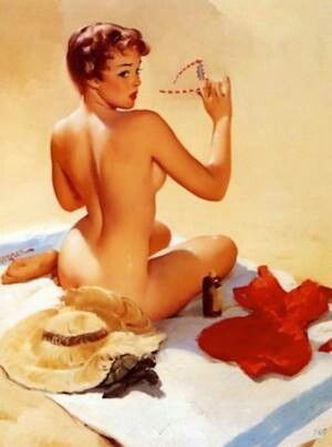 Day at the Beach - Gil Elvgren