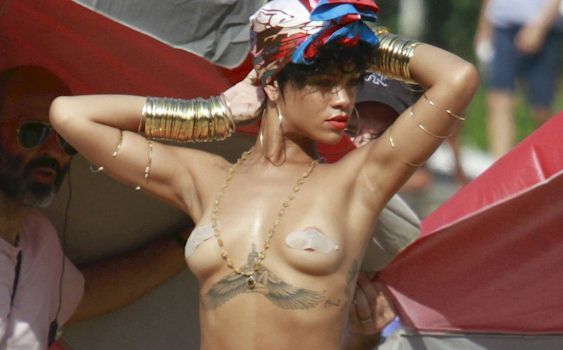 Rihanna Topless Vogue Brazil Beach