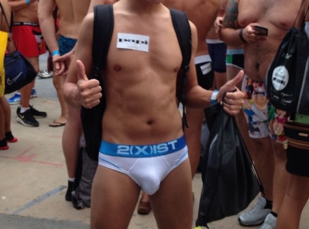 Today was National Underwear Day in Times Square I jumped in there and stripped