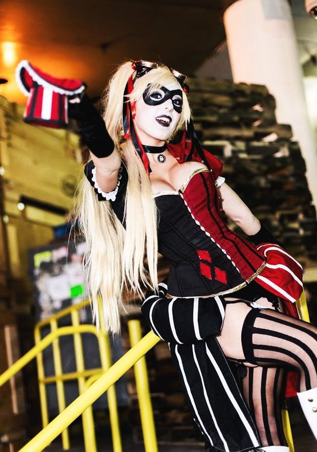 cosplay with nice cleavage