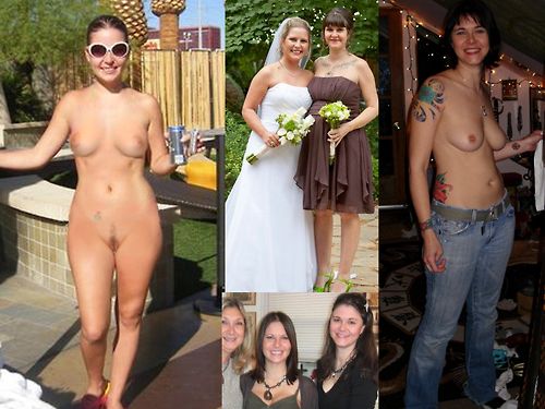 Sexy sisters on one's wedding day